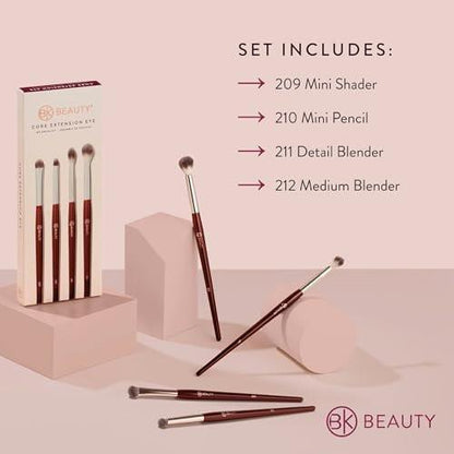 BK BEAUTY CORE LINE EXTENSION EYE SET (4-teilig) – Professionelle Lidschattenpinsel für präzises Auftragen und Verblenden