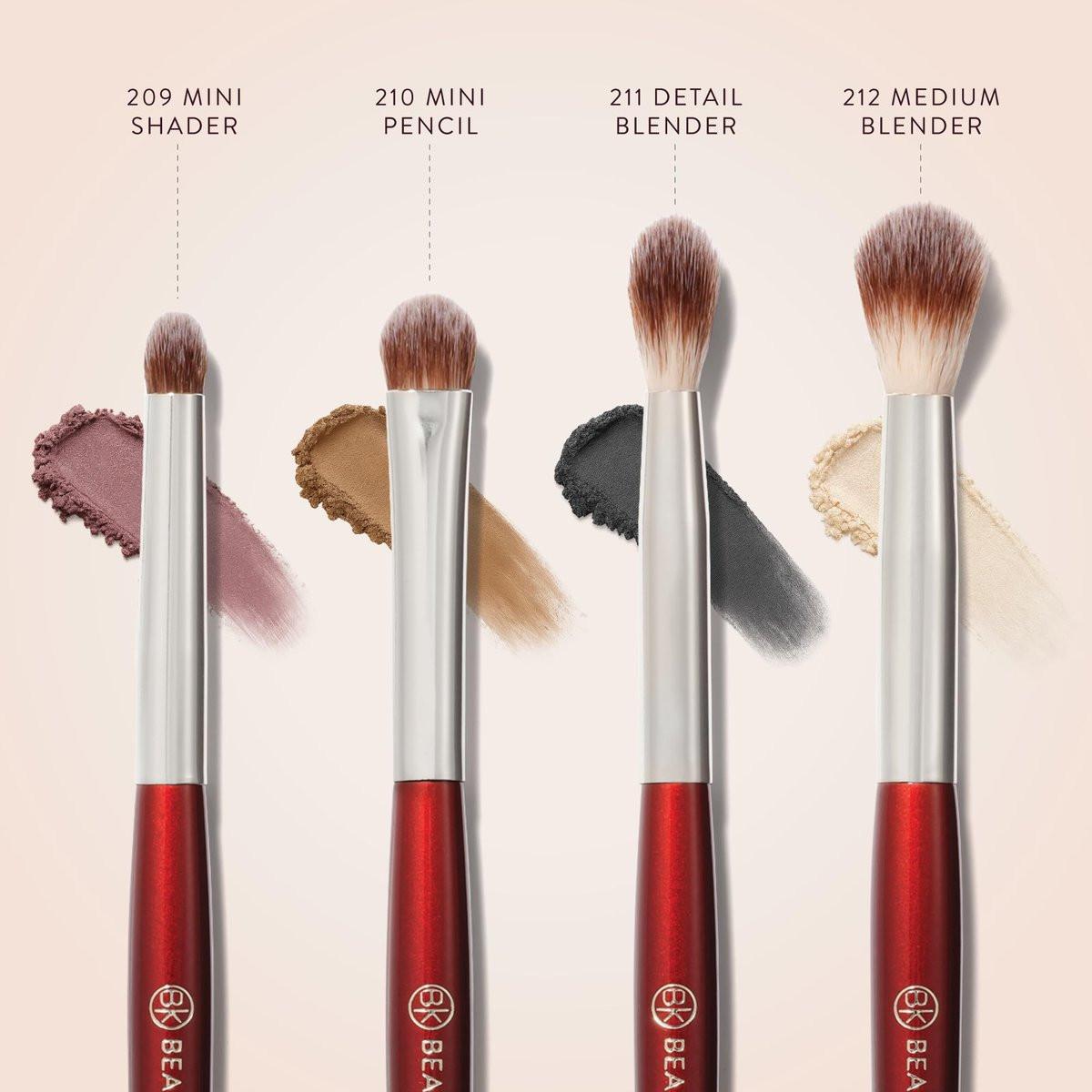 BK BEAUTY CORE LINE EXTENSION EYE SET (4-teilig) – Professionelle Lidschattenpinsel für präzises Auftragen und Verblenden