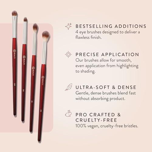 BK BEAUTY CORE LINE EXTENSION EYE SET (4-teilig) – Professionelle Lidschattenpinsel für präzises Auftragen und Verblenden