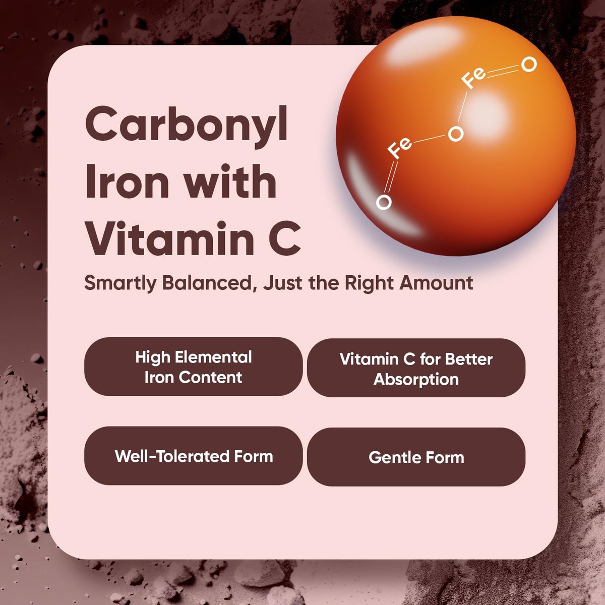 WeightWorld Eisen 65mg mit Vitamin C 125mg Tabletten für Blutgesundheit, Energie & Immunsystem | 180 Tabletten (6-Monatsvorrat) | Sanftes Eisenpräparat für Frauen & Männer - Vegan, Nicht-GVO