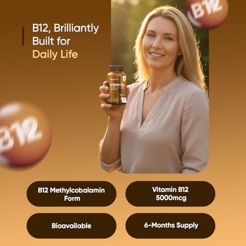 WeightWorld B12 Vitamin 5000mcg | 6-Monatsvorrat | B12 Methylcobalamin für gesundes Nervensystem & Energieproduktion (180 Tabletten) | Vegetarische B12 Vitamine für Frauen & Männer, Nicht-GVO, 1-pro-Tag