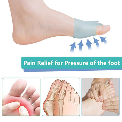 JUMPOW Metatarsal Pads (2 Paare) – Weiche & haltbare Ballenpolster für Männer & Frauen, Gel-Zehenspreizer, ideal bei Morton-Neurom, Blasen, Hornhaut, Metatarsalgie – Blau