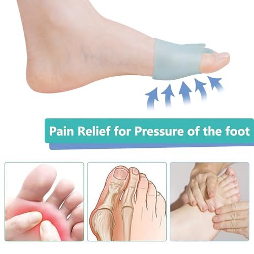 JUMPOW Metatarsal Pads (2 Paare) – Weiche & haltbare Ballenpolster für Männer & Frauen, Gel-Zehenspreizer, ideal bei Morton-Neurom, Blasen, Hornhaut, Metatarsalgie – Blau