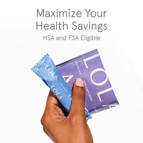 LOLA 100% Bio-Baumwoll-Tampons, Regular, 8 Stück – Zertifizierte Damenhygiene, HSA/FSA geeignet