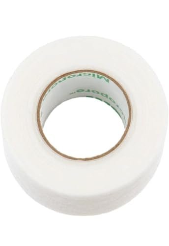 BB Micropore Tape 1530-1 (3 Rollen) 1 Zoll x 10 Yards, Weiß - Hautfreundliches Fixierband