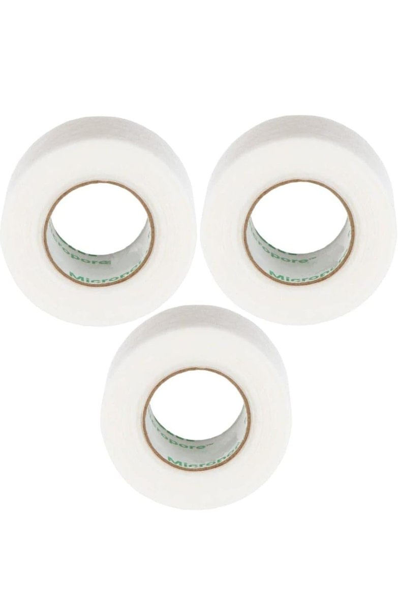 BB Micropore Tape 1530-1 (3 Rollen) 1 Zoll x 10 Yards, Weiß - Hautfreundliches Fixierband