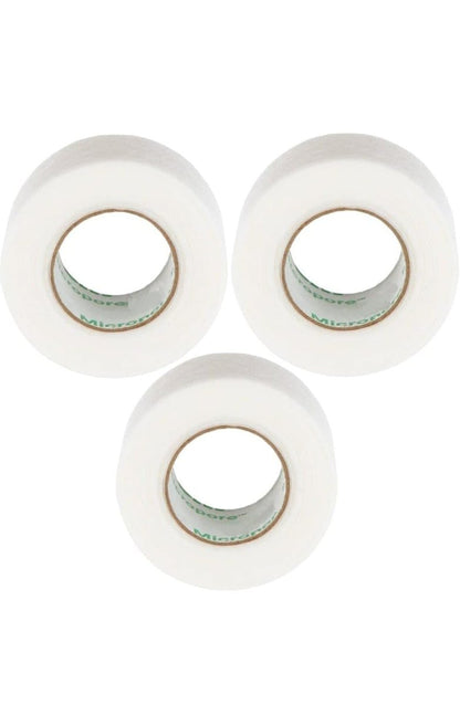 BB Micropore Tape 1530-1 (3 Rollen) 1 Zoll x 10 Yards, Weiß - Hautfreundliches Fixierband
