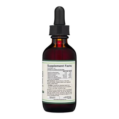 Double Wood Supplements Flüssiger Vitamin-B-Komplex – 2-Monats-Vorrat – Maximale Absorption – B3, B6, B7 (Biotin), B9 und Vitamin B12 – Kirschgeschmack – 60 ml