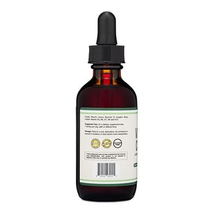 Double Wood Supplements Flüssiger Vitamin-B-Komplex – 2-Monats-Vorrat – Maximale Absorption – B3, B6, B7 (Biotin), B9 und Vitamin B12 – Kirschgeschmack – 60 ml