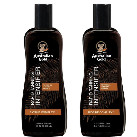 Australian Gold Rapid Tanning Intensifier Lotion 8,5 Fl Oz (2er-Pack) mit Teebaumöl, Aloe Vera und Vitamin E