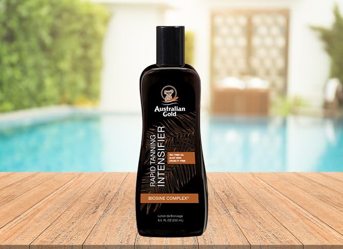 Australian Gold Rapid Tanning Intensifier Lotion 8,5 Fl Oz (2er-Pack) mit Teebaumöl, Aloe Vera und Vitamin E