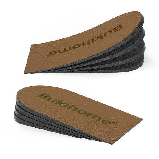 Verstellbare Fersenerhöhungseinlagen für Schuhe – Bukihome Orthopädische Schuhauflage für ungleiche Beine, 4 Schichten Höhenverstellung, für Fersenschmerzen, Fersensporn, Achillessehnenentzündung (Klein, Damen 4-8.5)