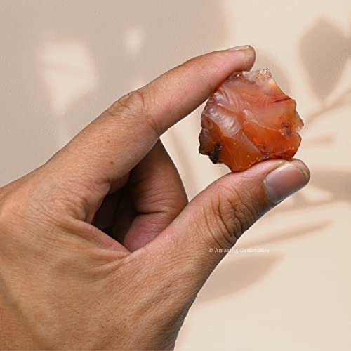 Amazing Gemstone Karneol Rohkristalle und Heilsteine, Natursteine zum Trommeln - DIY Rohsteine und Kristalle (1 Stück)