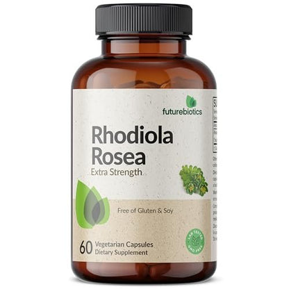 Futurebiotics Rhodiola Rosea Pulver – Adaptogenes Kraut, Vegetarische Kapseln, 60 Stück