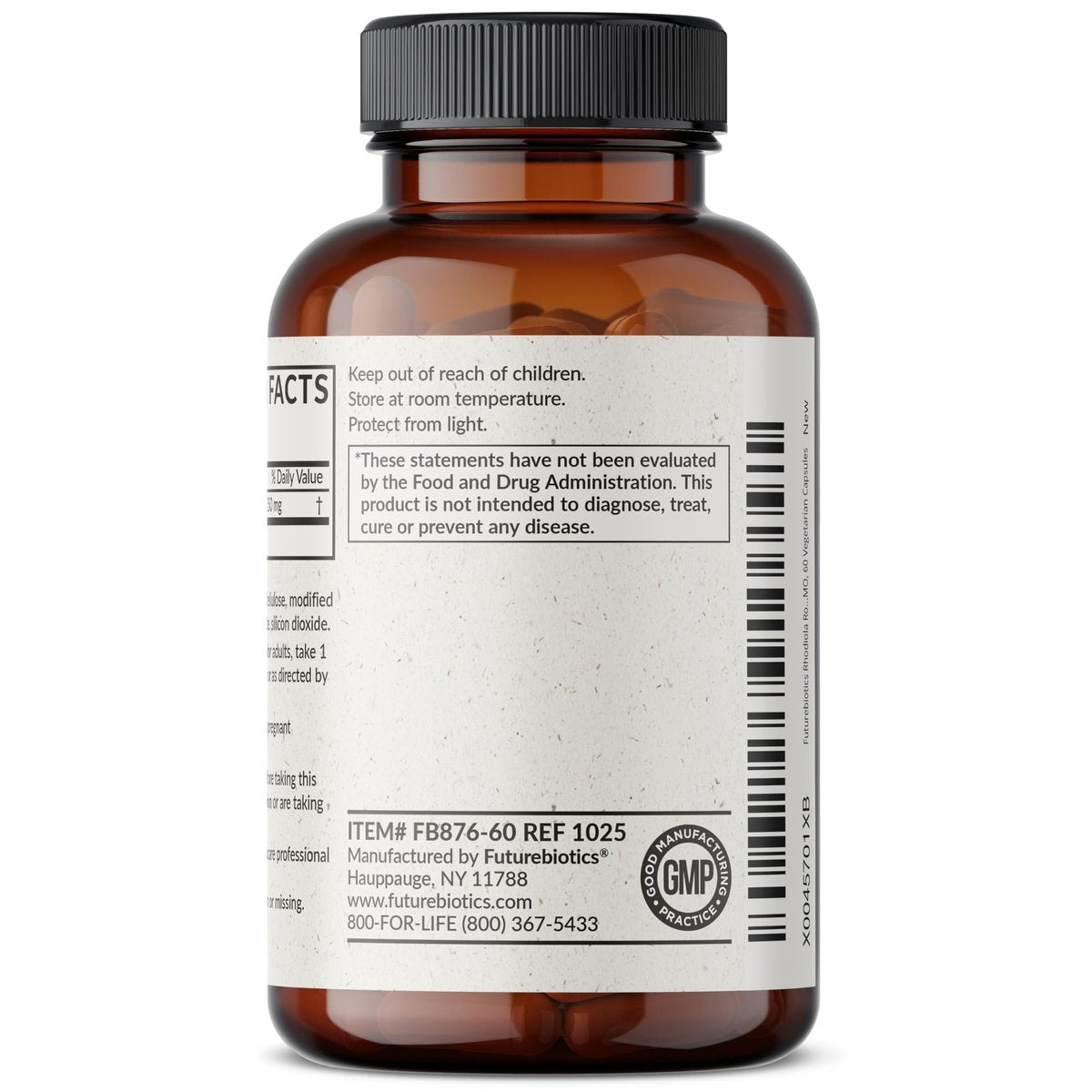 Futurebiotics Rhodiola Rosea Pulver – Adaptogenes Kraut, Vegetarische Kapseln, 60 Stück