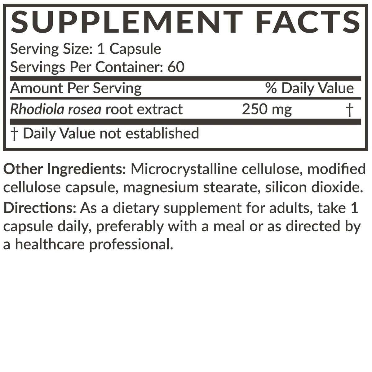 Futurebiotics Rhodiola Rosea Pulver – Adaptogenes Kraut, Vegetarische Kapseln, 60 Stück
