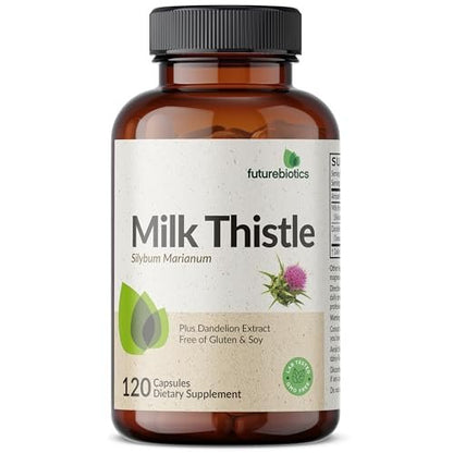Futurebiotics Mariendistel Silymarin & Löwenzahn Extrakt – 120 Kapseln für Leberunterstützung & Antioxidantien