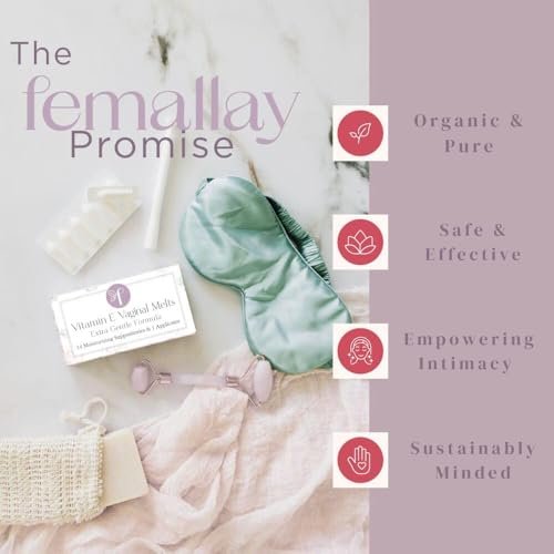 Femallay Bio Vitamin-E Vaginal Melts – Feuchtigkeit, Komfort & Hydration – Original (Duftneutral), 1-Pack (14 Stück)