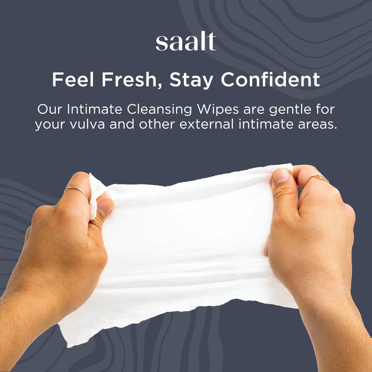Saalt Daily Cleansing Wipes - Natürliche & pH-ausgeglichene Intimtücher - Hypoallergen, Spülbar & Biologisch Abbaubar - 30 Stück