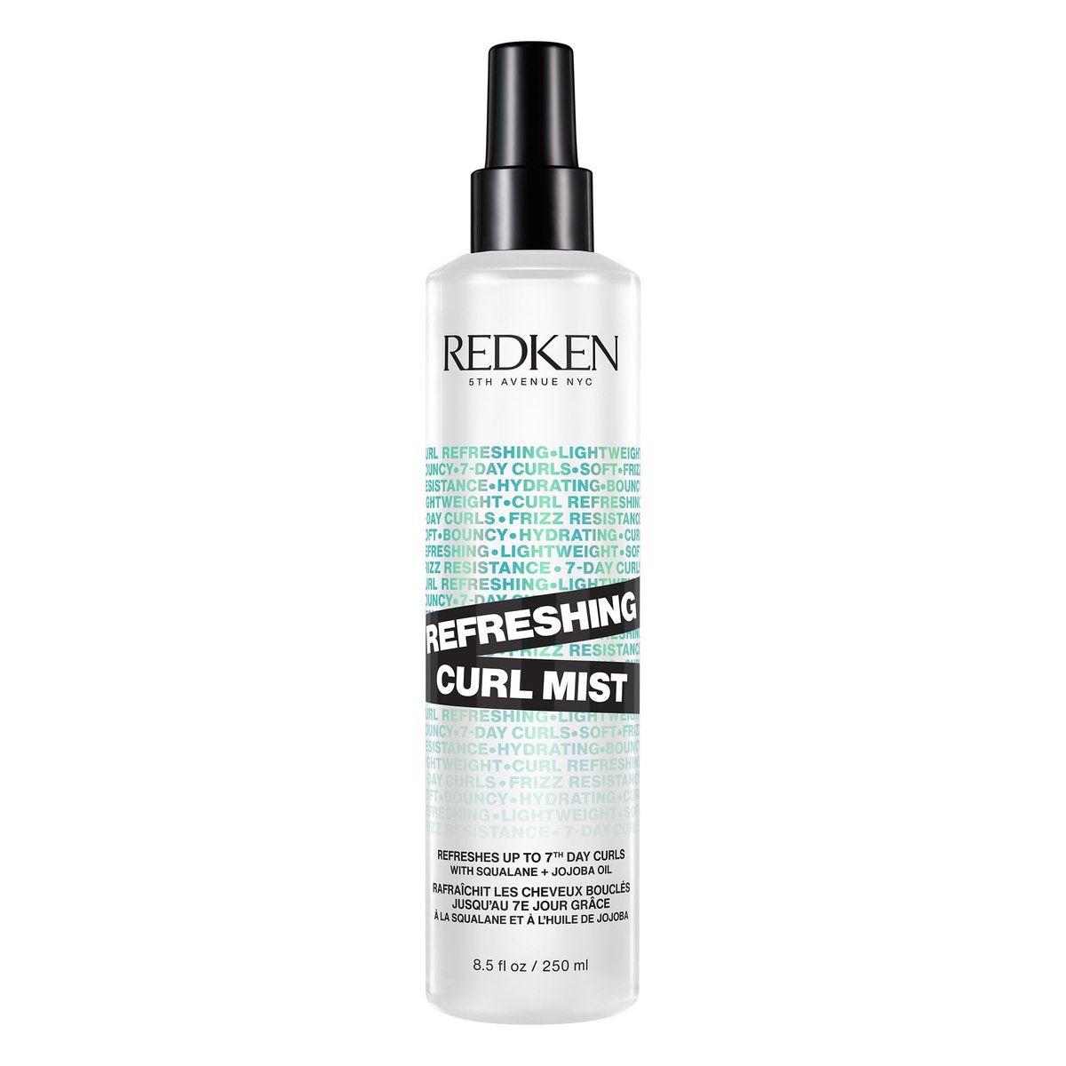 Redken Curl Refreshing Spray – Hydratisierender Lockenauffrischer für lockiges und krauses Haar, silikonfrei, 250 ml