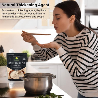 Moonee Naturals Psyllium Husk Pulver (10 Unzen) – Glutenfrei, Nicht GVO, Fein gemahlen, Keto-freundlich