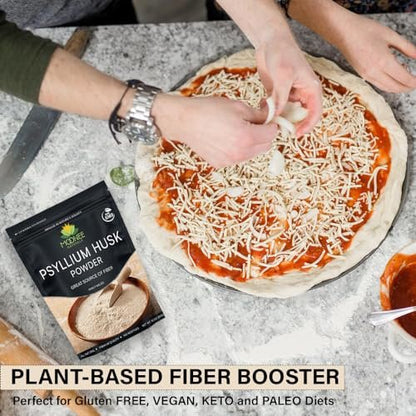 Moonee Naturals Psyllium Husk Pulver (10 Unzen) – Glutenfrei, Nicht GVO, Fein gemahlen, Keto-freundlich