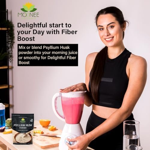 Moonee Naturals Psyllium Husk Pulver (10 Unzen) – Glutenfrei, Nicht GVO, Fein gemahlen, Keto-freundlich