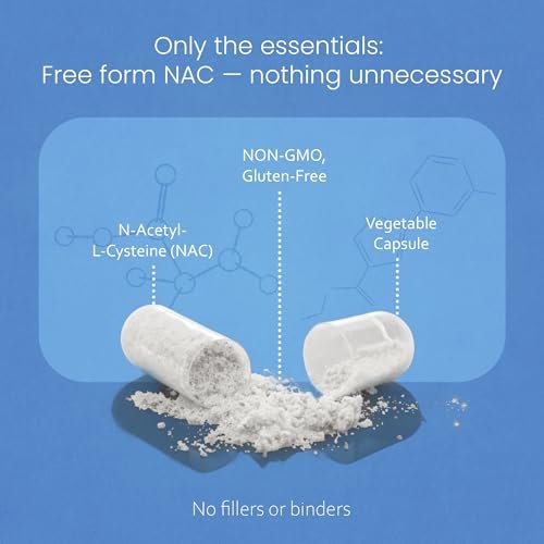 NaturaLife Labs N-Acetyl-L-Cystein (NAC) 1600 mg – 100 Kapseln - Vegan, Non-GMO & Glutenfrei