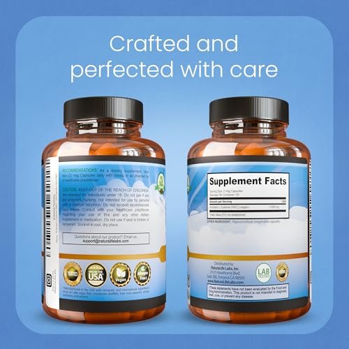 NaturaLife Labs N-Acetyl-L-Cystein (NAC) 1600 mg – 100 Kapseln - Vegan, Non-GMO & Glutenfrei