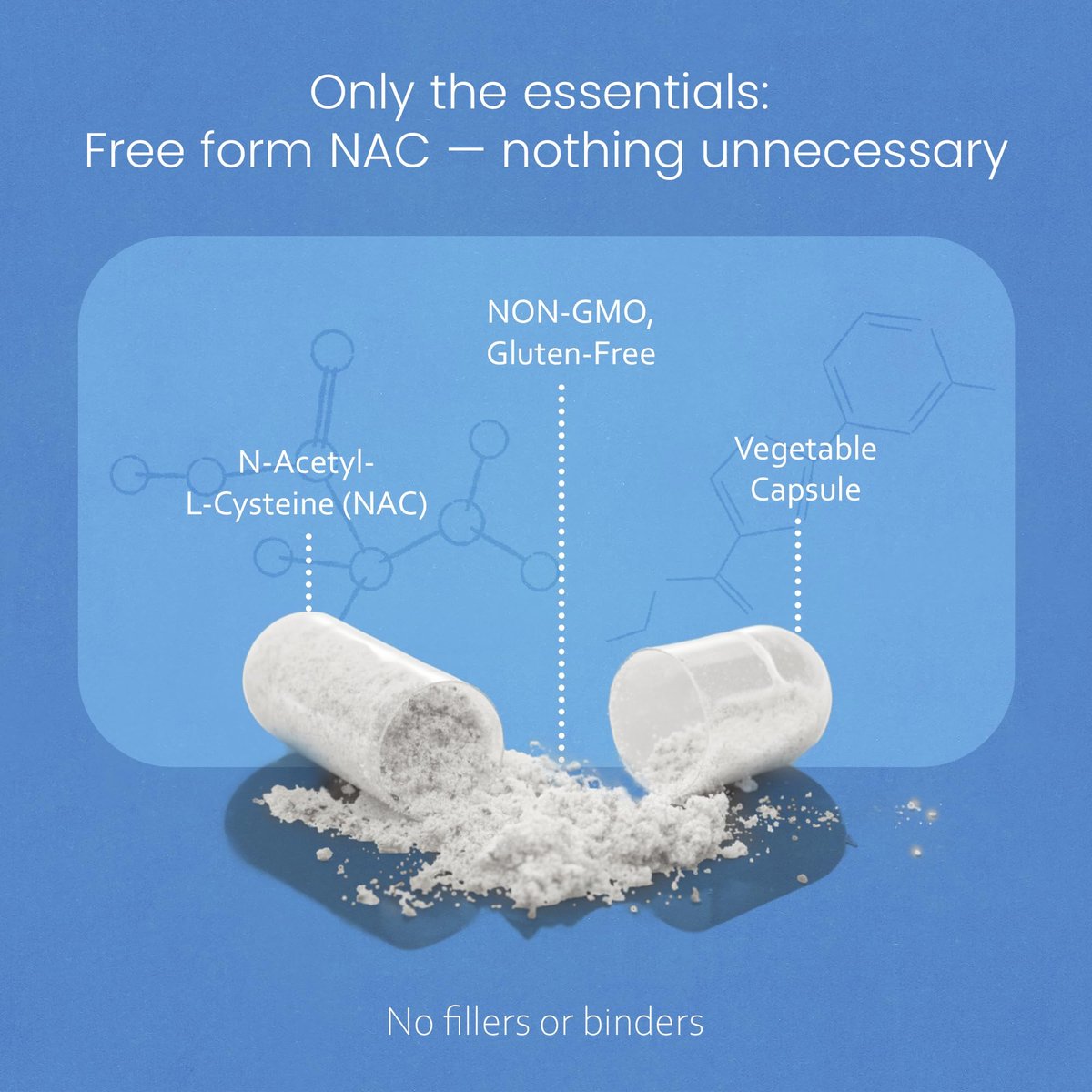 NaturaLife Labs N-Acetyl-L-Cystein (NAC) 1600 mg – 100 Kapseln - Vegan, Non-GMO & Glutenfrei