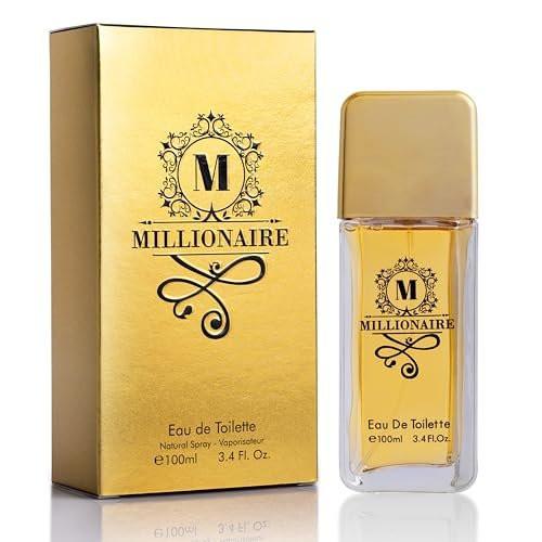 Millionaire Eau De Toilette für Herren – Citrus, Woody & Würzig mit Kopfnoten von Orange & Grapefruit und Minze – Basisnoten von Amber, Leder & Patchouli – Vegan & Tierversuchsfrei – Elegante 100ml Flasche