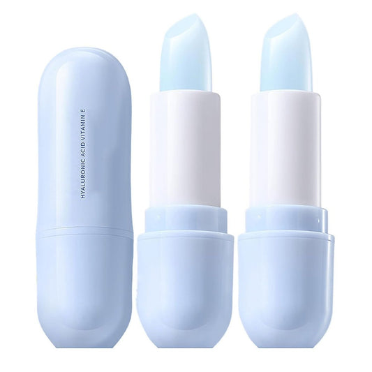 2er-Pack Hyaluronsäure-Lippenbalsam – Erfrischend, beruhigend, Lippenfältchen reduzierend, Feuchtigkeitsspendend, weichmachend, alkoholfrei, für alle Lippenhauttypen