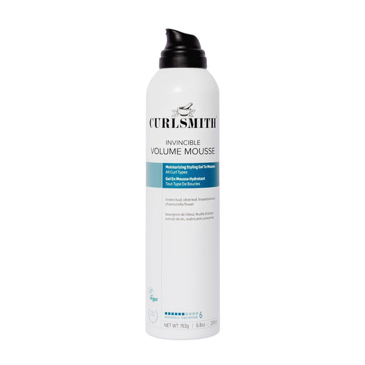 CURLSMITH - Invincible Volume Haar-Mousse, sofortiges Volumen, alkoholfrei, nicht klebend, für welliges, lockiges oder krauses Haar, vegan (200 ml / 6,8 fl oz)