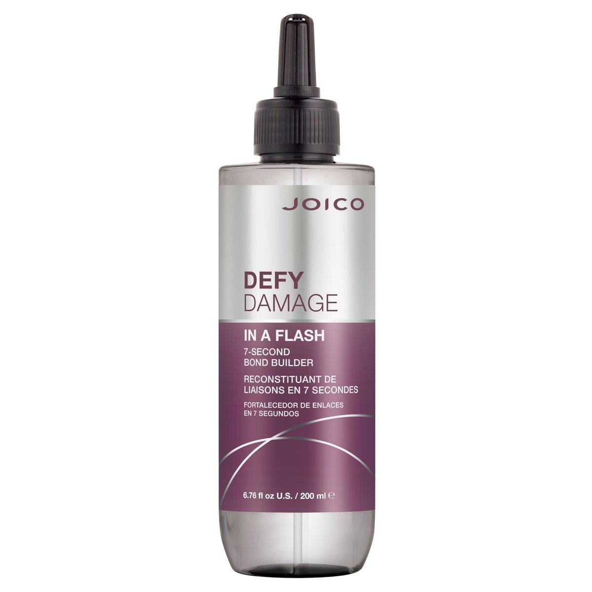 Joico Defy Damage In A Flash 7-Sekunden Bond-Building Haarbehandlung | Mit Flüssigkeratin | Schnelle Bond-Stärkung & Schutz | Farbsicher | Einzigartige Flüssig-zu-Creme-Formel | 200 ml
