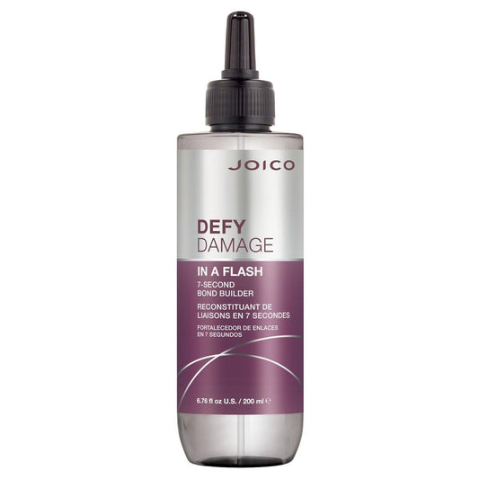 Joico Defy Damage In A Flash 7-Sekunden Bond-Building Haarbehandlung | Mit Flüssigkeratin | Schnelle Bond-Stärkung & Schutz | Farbsicher | Einzigartige Flüssig-zu-Creme-Formel | 200 ml