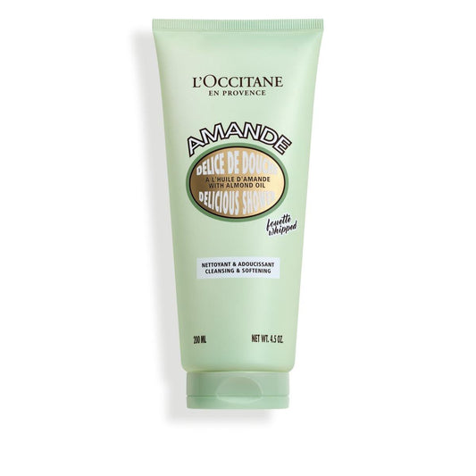 L’Occitane Mandel-Dusche, sanftes Duschgel für strahlend glatte Haut, pflegend & reinigend, 1 Fl Oz