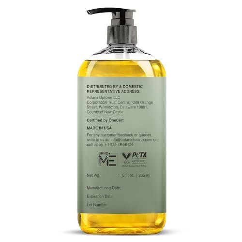 Botanic Hearth USDA Bio Jojobaöl 237 ml | 100% rein und natürlich – kaltgepresst & hexanfrei – natürliches Haarwachstumsöl für Wimpern, Augenbrauen, Haut, Gesicht, Nägel & Kopfhaut