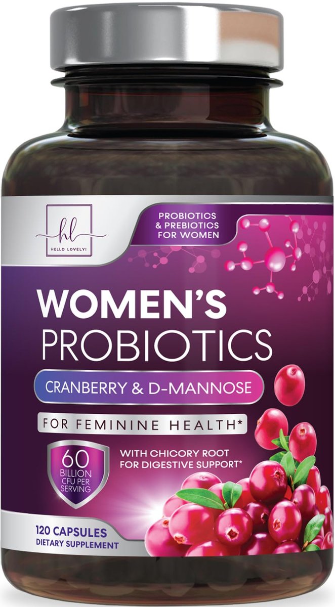 Probiotika für Frauen – Präbiotikum & Probiotikum 60 Milliarden KBE pro Portion – 16 Stämme Frauenprobiotikum für pH-Balance & vaginale Unterstützung – Verdauungs- & Immununterstützung, in den USA abgefüllt – 120 Kapseln