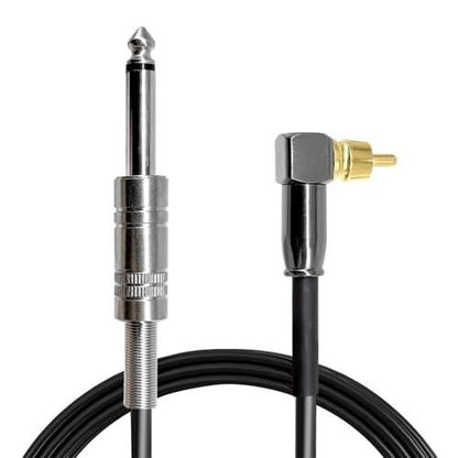 PMUBEAUTY 2er-Pack Premium Tattoo-Maschinen-Clipkabel RCA auf 6,35-mm-Klinkenstecker für Rotary-Tattoo-Maschinen