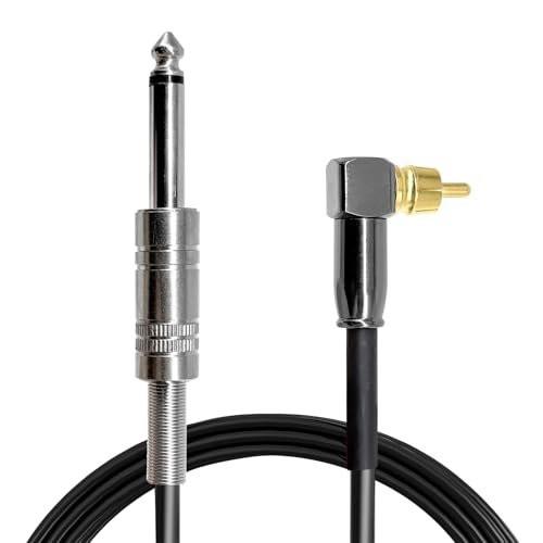 PMUBEAUTY 2er-Pack Premium Tattoo-Maschinen-Clipkabel RCA auf 6,35-mm-Klinkenstecker für Rotary-Tattoo-Maschinen