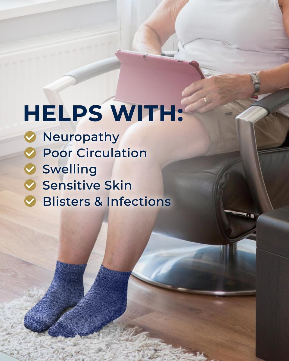 Pembrook Diabetische Knöchelsocken für Damen & Herren mit Griffen | 6 Paar Viertellange Weite Nicht-Bindende Diabetikersocken für Herren Rutschfest | Ödeme, Neuropathie für Damen & Herren