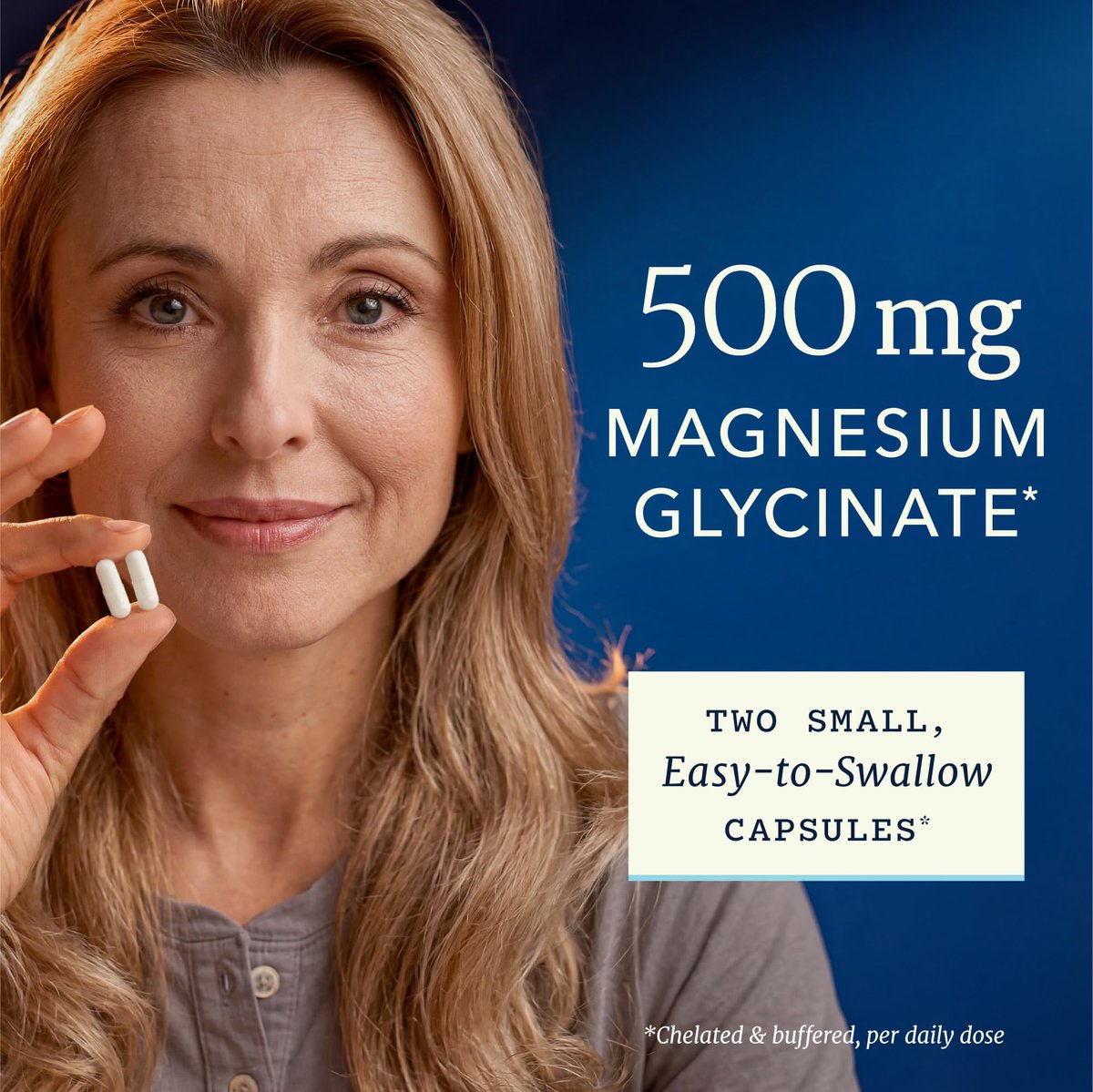 Magnesium Glycinat 500mg | Hochdosiert & Optimal Bioverfügbar | Für Schlaf, Muskeln, Knochen, Herz & Entspannung | Für Frauen & Männer | Geprüft Vegan & Ohne Gentechnik | 120 Kapseln