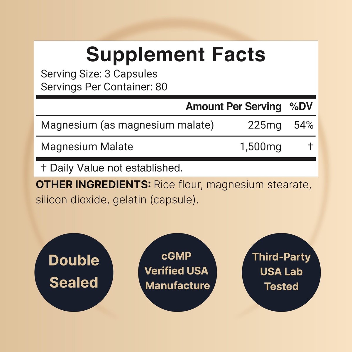 NatureBell Magnesium Malat 1.500 mg, 240 Kapseln | Chelatiert für hohe Absorption | Unterstützt Energie & Nervensystem | Non-GMO, Glutenfrei