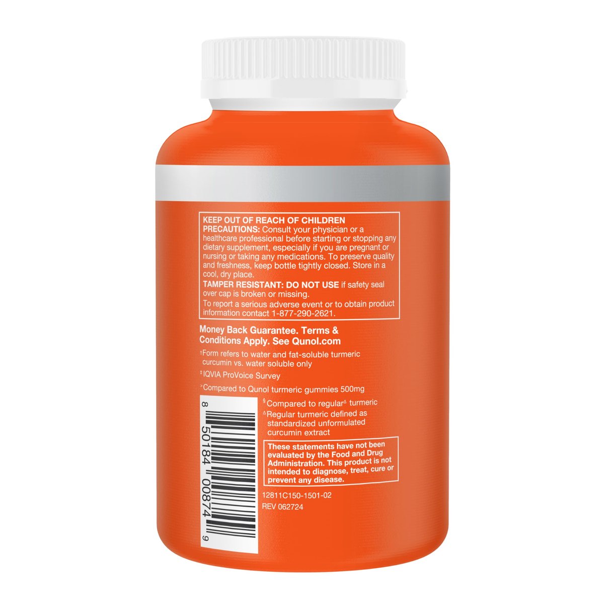 Qunol Curcumin Kurkuma Kapseln, 1000 mg mit ultrahoher Absorption, für Gelenkunterstützung, extra stark, 150 Kapseln