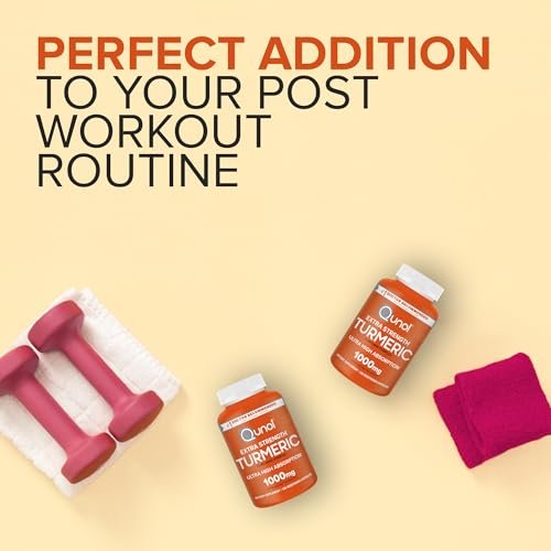 Qunol Curcumin Kurkuma Kapseln, 1000 mg mit ultrahoher Absorption, für Gelenkunterstützung, extra stark, 150 Kapseln