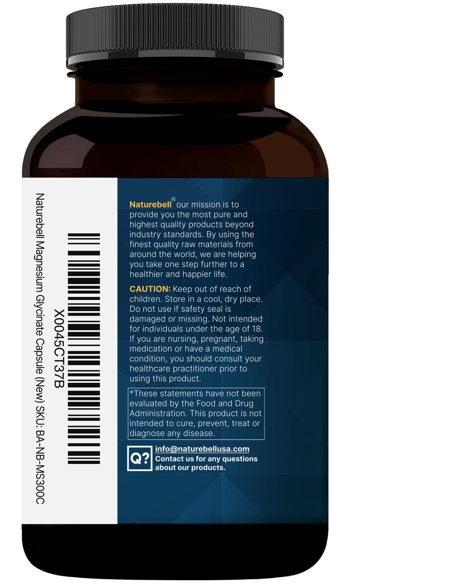 Reines Magnesiumglycinat für Schlaf, 200 mg mit Baldrianwurzel, 300 Kapseln | 100% chelatisiertes & gereinigtes Mineralpräparat – Ultrahohe Absorption – Nicht-GVO, glutenfrei