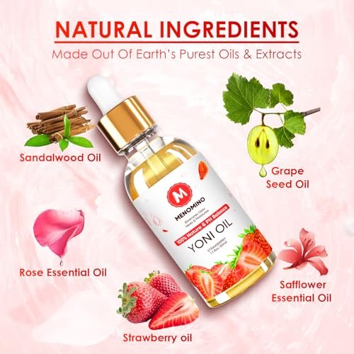 3er Pack Yoni Öl – Femininöl für den pH-Wert der Frau – Feminin Deodorant mit Ananas, Pfirsich und Erdbeer-ätherischen Ölen, 1 fl oz/Stück