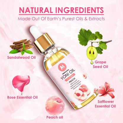 3er Pack Yoni Öl – Femininöl für den pH-Wert der Frau – Feminin Deodorant mit Ananas, Pfirsich und Erdbeer-ätherischen Ölen, 1 fl oz/Stück