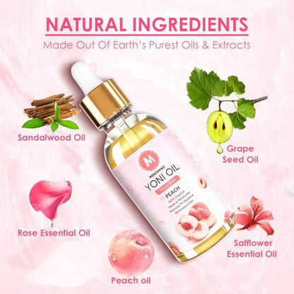 3er Pack Yoni Öl – Femininöl für den pH-Wert der Frau – Feminin Deodorant mit Ananas, Pfirsich und Erdbeer-ätherischen Ölen, 1 fl oz/Stück