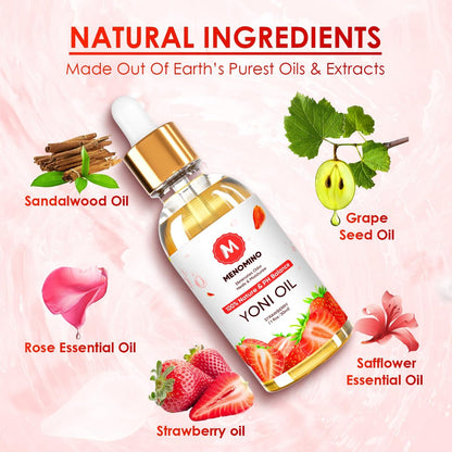 3er Pack Yoni Öl – Femininöl für den pH-Wert der Frau – Feminin Deodorant mit Ananas, Pfirsich und Erdbeer-ätherischen Ölen, 1 fl oz/Stück